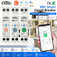 Interruptor de Circuito Wifi con Medidor de Energía y Protección Contra Sobrecorriente, Sobretensión y Baja Tensión de 63A, Control Remoto Inalámbrico Tuya