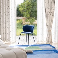 Cortinas Transparentes de Alta Calidad, Cortinas de Voile de Poliéster Semitransparentes para Balcón y Dormitorio