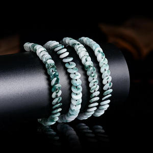 Pulsera de Jade Natural de Myanmar con Flor Flotante y Hebilla PingAn, Tejido de Jade de Alta Calidad, Diseño Original al por Mayor SL107 - Product Image 2