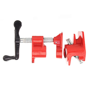 QY Pipe <b>Clamp</b> 4 In Carbon Steel Heavy Duty Woodworking Panel <b>Clamp</b> Vertical Fixed Hand Crank - Product Image 3