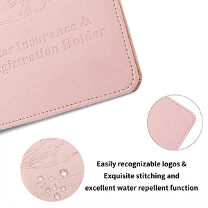 Portadocumentos de Coche de Cuero PU <span class=keywords><strong>Corto</strong></span> para Licencia y Seguro con Cierre Magnético - Product Image 4