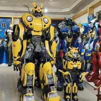 Statues de robots Transformers réalistes pour parcs à thème et location d'événements |   Giant Bumblebee & Optimus Prime