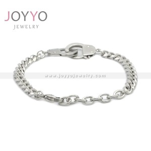 Personalizzare Logo <span class=keywords><strong>nome</strong></span> bracciale bracciale moda Design personalizzato Figaro catena bracciale in acciaio inox - Product Image 2