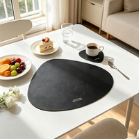 Set de table de luxe en cuir PU, imperméable, pliable, antidérapant et résistant à la chaleur pour la maison, les restaurants, les hôtels et les mariages