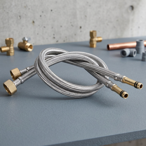 Tuyau de plomberie flexible tressé en acier inoxydable SENWAN SW-RG700, diamètre intérieur 1/2, pression maximale 200 psi, pour alimentation en eau - Product Image 3