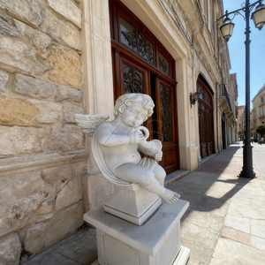 Statue en marbre blanc de la Jeune Vierge aux Vignes avec surface polie délicate et <span class=keywords><strong>traitement</strong></span> imperméabilisant pour villas européennes, jardins et hôtels - Product Image 6