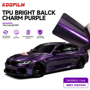 <span class=keywords><strong>Film</strong></span> de protection de peinture (PPF) auto-cicatrisant pour carrosserie de voiture, en TPU, noir brillant, couleur violet charmant, pour covering automobile - Product Image 1