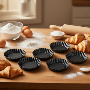 Kaiser Tartelette Pâtisserie 10 cm Noir Lot de 6 Moules à pâtisserie - Product Image 3