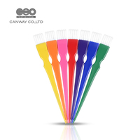 Arc-en-ciel Mini taille brosse à teinte unique salon de coiffure personnalisé coloré PP poils doux cheveux teinture brosse outils