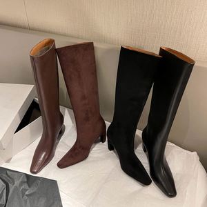 2025 Autumn and Winter Luxury Designer Women's High Heel Knee High Boots Premium Quality Outdoor Walking Boots - Product Image 2