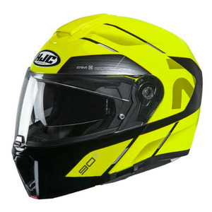 Casco Modulare Hjc Rpha 90S Giallo e Nero in Fibra Composita L per Moto - Product Image 1