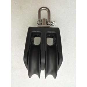 Master BP-0503F Double Wheel Spinning Sailboat Bearing Pulley 50mm Wheel Diameter 10mm Wire Diameter <b>Marine</b> <b>Hardware</b> - Product Image 2