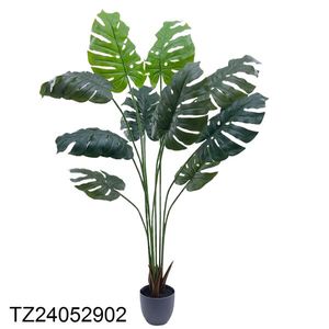 Plante artificielle de Monstera Deliciosa, faux palmier tropical, faux fromage <span class=keywords><strong>suisse</strong></span> pour la maison, le jardin, le bureau et le magasin. - Product Image 4