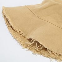 Chapeau Bob en Jean Lavé à Bord Plat Brodé Style Streetwear Unisexe pour l'Extérieur, l'Été, la Plage, les Voyages, la Pêche et un Style Décontracté