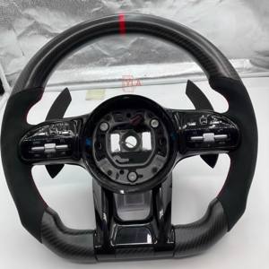 Volant de course sportif en fibre de carbone personnalisé pour Mercedes Benz C E S CLA GLA GLC GLE GLS W205 W213 W222 W177 AMG W205 - Product Image 3