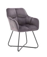 Chaise d'appoint en velours à bras haut doux et confortable de luxe moderne