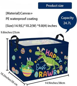 Wholesale Rectangle Storage Basket Dinosaur Toy <b>Shelf</b> Basket Clothes Laundry Storage <b>Box</b> Storage Bins - Product Image 2
