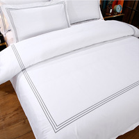 Draps d'hôtel de luxe 5 étoiles doux pour la peau, linge de lit blanc 100 coton, ensemble de draps d'hôtel