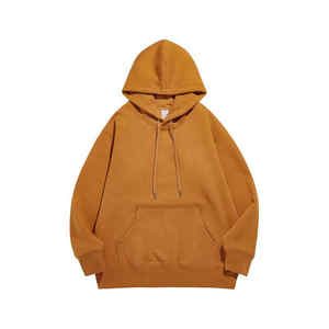 Sweat à capuche personnalisé de haute qualité 500g brodé poids lourd pour hommes pull surdimensionné en coton polaire sweats à capuche unis en coton épais - Product Image 4