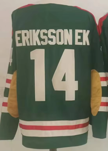 Мужские, 97, Kirill Kaprizov 29 Marc-Andre Fleury 14 Joel Eriksso 36 Zuccarello 17 Foligno, оптовая продажа, сшитые хоккейные майки - Product Image 5