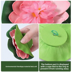 Artificial Eternal Lotus <strong>Flowers</strong> And Water <strong>Lilies</strong> For Buddhist Dances Pond And Fish For Decorations - Product Image 3