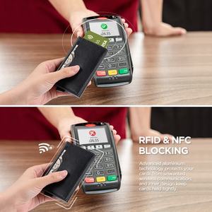 TILONSTAR TVC302W Alta calidad Smart RIFD Pop Up Tarjetero Cartera de cuero Premium Tarjetero Cartera para regalar - Product Image 5