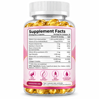 Complément alimentaire pour cheveux, peau et ongles pour adultes avec biotine et collagène pour éclaircir la peau et soutenir le système immunitaire, capsules molles végétaliennes naturelles