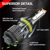Nouvel arrivage Luz Led H7 6500K Luces Led Para Carros 12000lm 9007 H11 H4 bomblas Led H7 CSP COB Led phare pour voitures