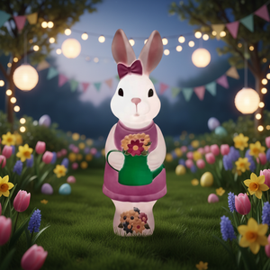 Garden Decoration PP Bunny Easter Ornament Cartoon <b>Animal</b> Rabbit Outdoor Rabbit LED Lights - Product Image 6