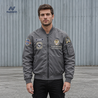Veste en nylon imperméable, veste bomber varsity, veste bomber aspect cuir pour hommes, vente en gros