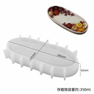 Moule en silicone pour pot de fleurs en béton, écologique, pour bricolage, bol de rangement en résine, plateau, pot à bougie, pot de fleurs, artisanat en ciment, forme personnalisée - Product Image 3
