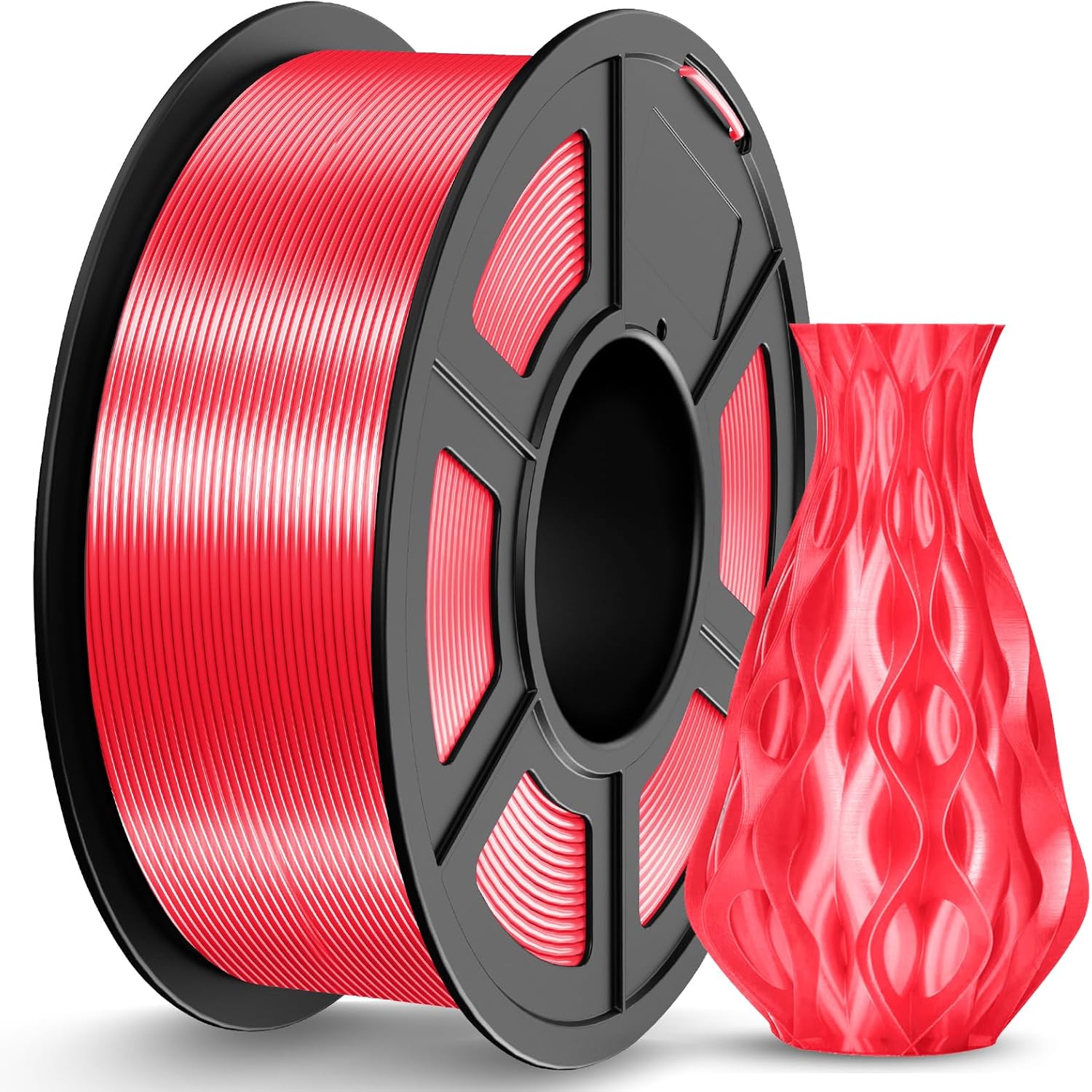1,1 kg de soie rouge
