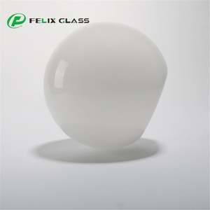 Abat-jour en verre opale blanc brillant personnalisé pour lustre suspendu, taille moyenne, LED, protection des yeux, dimmable, garantie 3 ans - Product Image 1