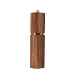 Molinillo de Especias Manual con Ajuste de Grosor, Molinillo de Pimienta de Madera, Recipiente de Vidrio Recargable con Cuchillas de Acero Inoxidable para Cocina - Product Image 1
