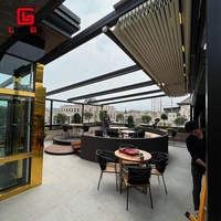 Pergola extérieure imperméable de haute qualité en PVC pour restaurant, auvent rétractable à commande électrique, toit en aluminium, auvent pour terrasse, toutes saisons
