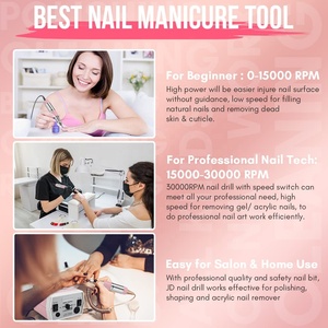 Nail Drill Portable Electric Nail File Machine Geneviere E File <b>Pink</b> JD700 Professional 30000RPM Manicure Drill - Product Image 6