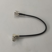 Câble coaxial RF RG58 de 300 mm pour antenne, assemblage de raccordement avec connecteur BNC mâle à angle droit et connecteur N mâle à sertir