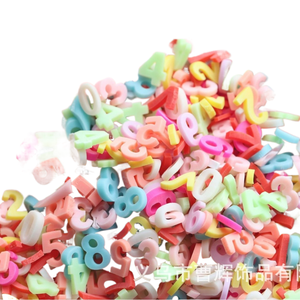 Materiale per decorazioni fai da te per custodie di telefoni, pezzi di ceramica morbida, accessori per gioielli, stelle, luna, numeri - Product Image 3