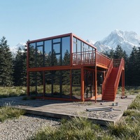 Maison préfabriquée modulaire en conteneur, bâtiment en acier détachable pour bureau et habitation