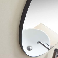 Grand miroir d'arche en cuivre pour la décoration intérieure, cadre en acier inoxydable, Art Déco, écologique