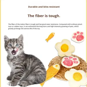 Juguete para Gatos con Esponja Vegetal, Antiarañazos, Alivio del Picor, Entretenimiento para Mascotas, Limpieza Dental, Varita Educativa - Product Image 2