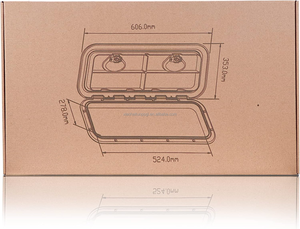 Accessori per barca con piccolo delfino, Yacht con portello quadrato in alluminio - Product Image 3