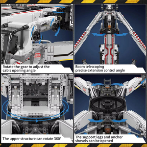 MOULD KING 17007/17008 Technical Car Toys Motorized LTM 11200 Crane Truck Building Block Assembly <b>Model</b> Brick Kid Christmas Gift - Product Image 6