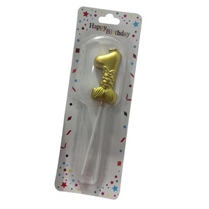 Gold Foil Number Birthday Candles 0-9 Paraffin Cake Decorations For Birthday Party Accessories - Product Image 5