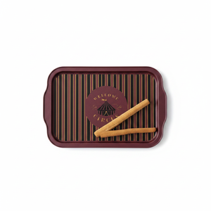 Plateau décoratif en bois rectangulaire de 215x316mm avec plateau de service fantaisie moderne d'élégance de cirque vintage avec poignée - Product Image 2