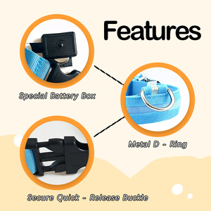 <span class=keywords><strong>Collier</strong></span> pour chien en nylon réglable avec lumière LED à 4 modes, idéal pour les promenades nocturnes en toute sécurité - Vente flash - Product Image 3