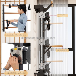OEM Dinuo Machine <span class=keywords><strong>de</strong></span> <span class=keywords><strong>musculation</strong></span> motorisée à double bras <span class=keywords><strong>avec</strong></span> cadre en métal <span class=keywords><strong>de</strong></span> type échelle suédoise, barres parallèles, pour tractions, presse à jambes et étirements, usage intérieur - Product Image 4