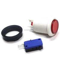 Kit de boutons poussoirs d'arcade de style Happ 28 mm P4, commutateur américain A4 pour distributeur de pièces, pour jeux vidéo, bricolage, machine Mame Jamma - Fabriqué