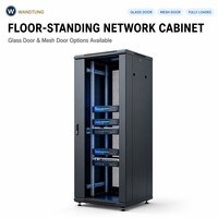 Serveur Rack Médical Certifié OEM & ODM 42U, 600x1000mm, Porte Verrouillable en Maille/Vitre, pour Stockage de Dossiers Médicaux