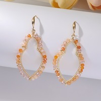 Boucles d'oreilles en perles de cristal en forme de gourde, fraîches et délicates, légères, luxueuses, à la mode, haut de gamme, simples et polyvalentes